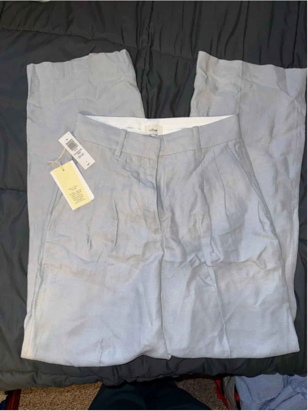 Women's Wilfred Effortless Linen Trousers Size 4 Pearl Grey